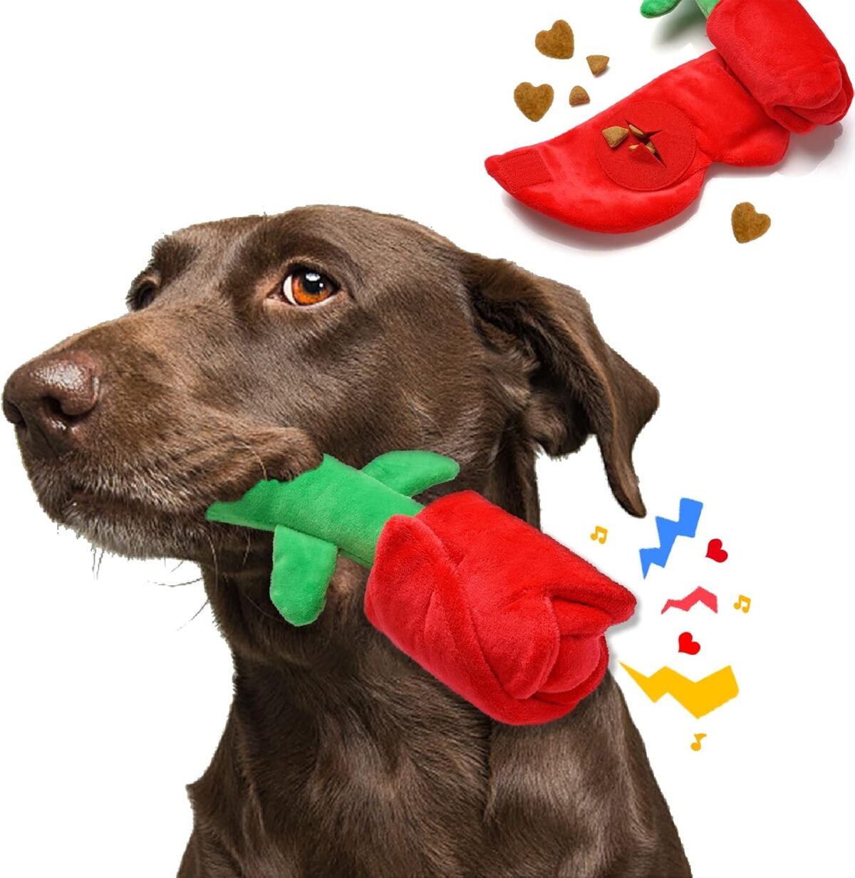 Rose Puzzle Dog Toy, Valentine's Day - Image 1