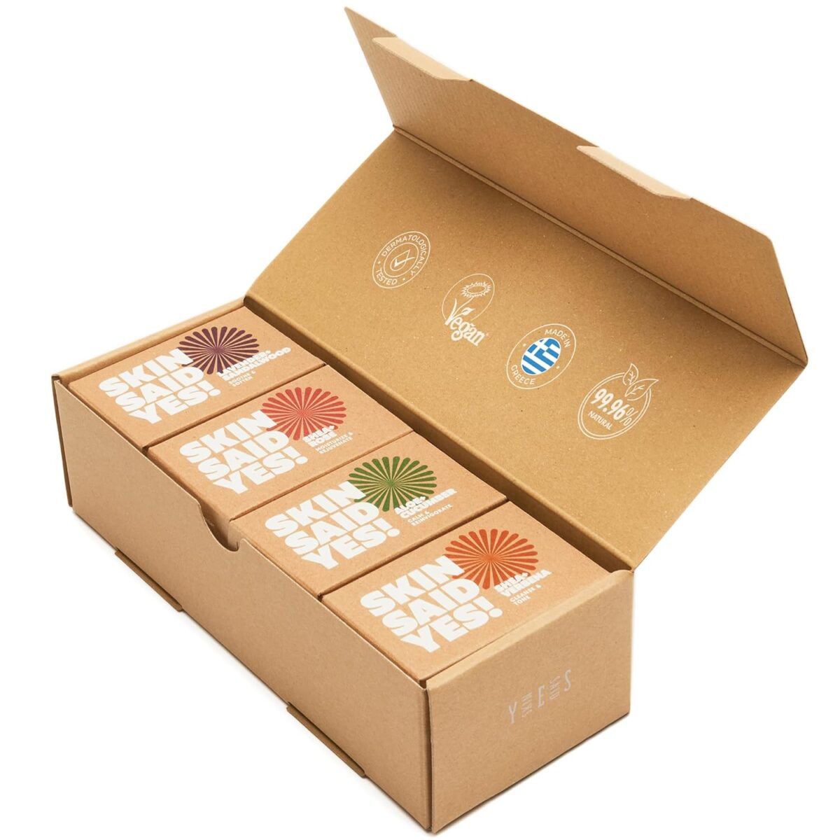 Organic Soaps Bars (Set of 8) - Shea Butter, Olive Oil, Lavander and Sandalwood, Aloe Vera & Cucumber Extract - All Natural & Vegan Bar Soap for Women, Jabones Artesanales Naturales - Image 1