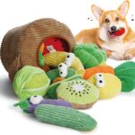 Grocery Bag Fruits and Veggies Dog Squeaky Toys