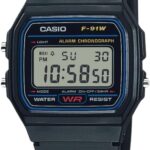 Casio F91W Series | Digital Watch | Water Resistant | LED Light | 1/100 SEC Stopwatch | Regular Time Keeping (HR, Min, SEC, PM, Date, Day) | Daily Alarm | Lightweight | 7 Year Battery
