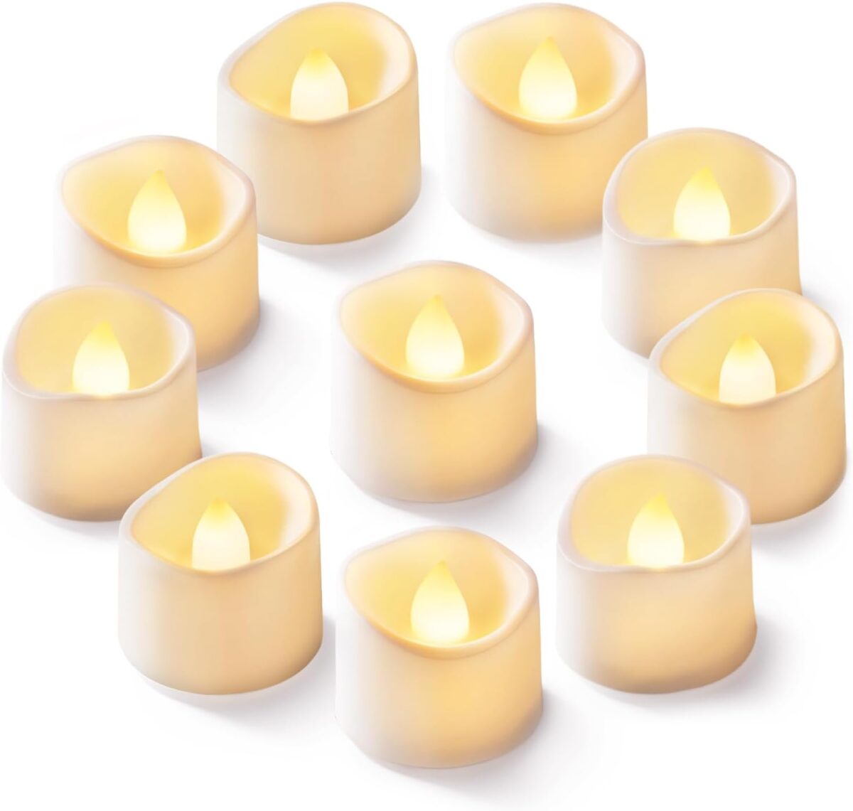 Homemory 24Pcs Flickering Flameless Candle Battery Operated, 200+Hours Fake Electric LED Tea Lights for Votive, Centerpiece Table Decorations, Wedding, Aniversary, Halloween, Christmas - Image 1