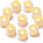 Homemory 24Pcs Flickering Flameless Candle Battery Operated, 200+Hours Fake Electric LED Tea Lights for Votive, Centerpiece Table Decorations, Wedding, Aniversary, Halloween, Christmas