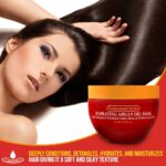Arvazallia Hydrating Argan Oil Hair Mask and Deep Conditioner for Dry or Damaged Hair (8.45 oz Jar) - Image 3
