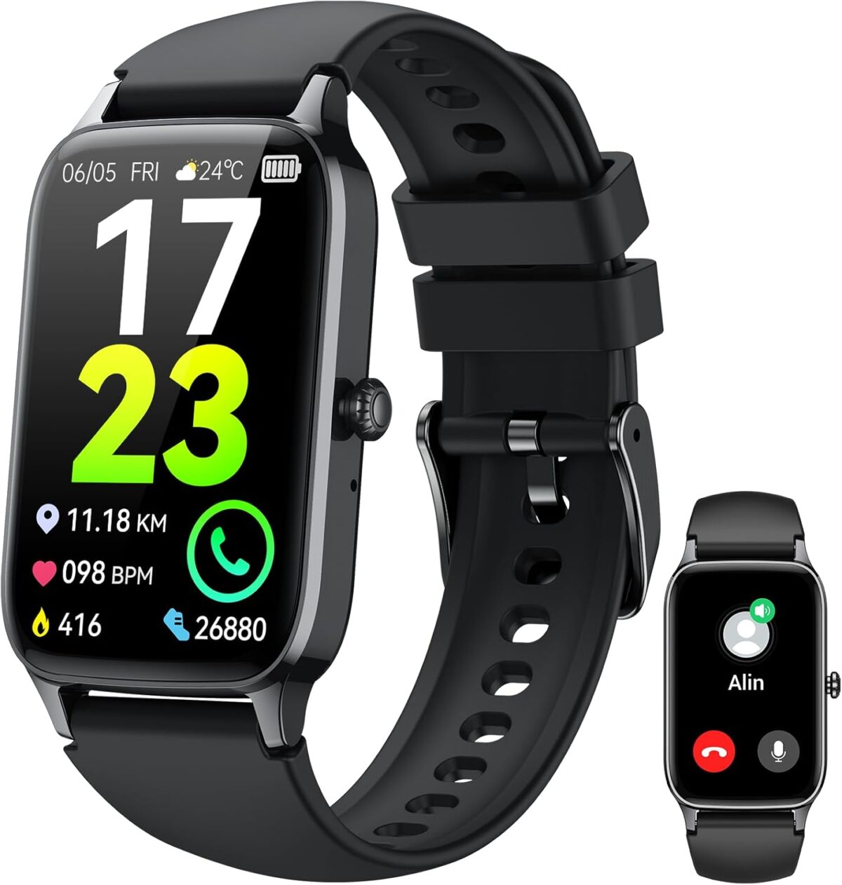 Smart Watch for Men Women(Answer/Make Call), 2025 HD Touch Fitness Activity Tracker 1.57 Smartwatch with Heart Rate/Sleep Monitor/Pedometer/113+ Sports, IP68 Waterproof Fitness Watch for Android iOS - Image 1
