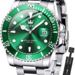 OLEVS Luxury Watches for Men Big Face Stainless Steel Business Dress Analog Quartz Watch with Day Waterproof Luminous Mens Wrist Watch