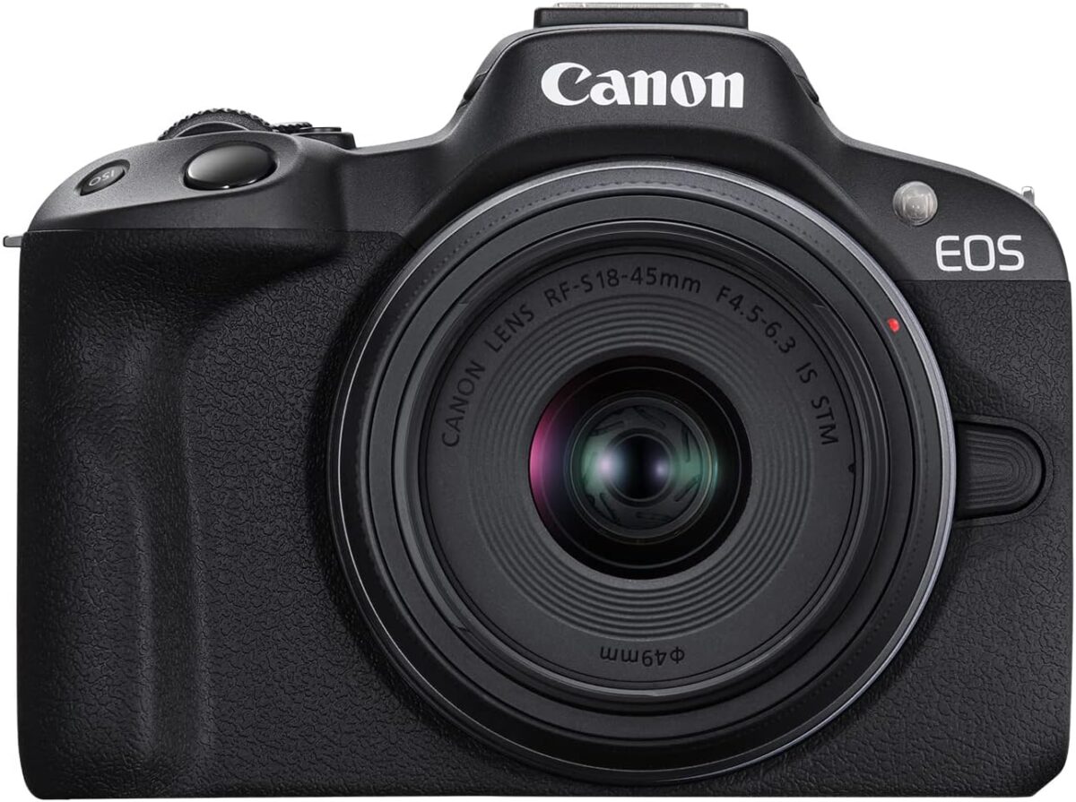 Canon EOS R50 Mirrorless Camera RF-S18-45mm F4.5-6.3 is STM Lens Kit, 24.2 Megapixel CMOS (APS-C) Sensor, 4K Video, Hybrid Camera, Photo and Video, Vlogging, Content Creator, RF Mount, Black - Image 1
