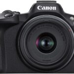 Canon EOS R50 Mirrorless Camera RF-S18-45mm F4.5-6.3 is STM Lens Kit, 24.2 Megapixel CMOS (APS-C) Sensor, 4K Video, Hybrid Camera, Photo and Video, Vlogging, Content Creator, RF Mount, Black