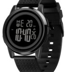 Mens Watch Ultra-Thin Digital Sports Watch Waterproof Stainless Steel Fashion Wrist Watch for Men Women