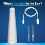 Waterpik Cordless Pulse Rechargeable Portable Water Flosser for Teeth, Gums, Braces Care and Travel with 2 Flossing Tips, Waterproof, ADA Accepted, WF-20 White, Packaging May Vary - Image 4