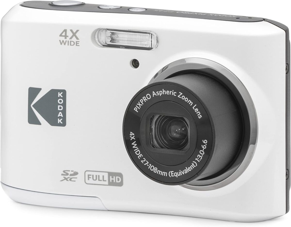 KODAK PIXPRO Friendly Zoom FZ45-WH 16MP Digital Camera with 4X Optical Zoom 27mm Wide Angle and 2.7" LCD Screen (White) - Image 1