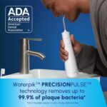 Waterpik Cordless Pulse Rechargeable Portable Water Flosser for Teeth, Gums, Braces Care and Travel with 2 Flossing Tips, Waterproof, ADA Accepted, WF-20 White, Packaging May Vary - Image 3
