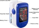 Zacurate 500BL Fingertip Pulse Oximeter Blood Oxygen Saturation Monitor with Batteries Included (Navy Blue) - Image 2