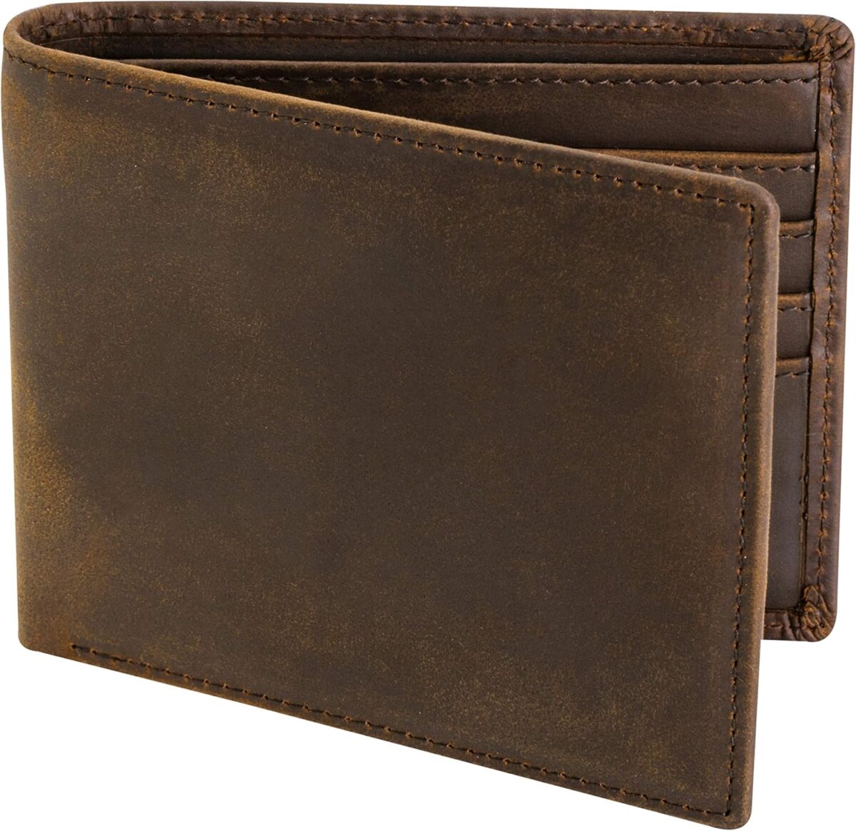 STAY FINE Top Grain Leather Wallet for Men | RFID Blocking | Bifold, Extra Capacity with 2 ID Windows | Ultra Strong Stitching | Slim Billfold with 8 Card Slots | Gift for Him - Image 1