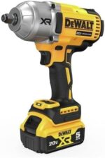 DEWALT 20V MAX Cordless Impact Wrench Kit, 20V MAX, 1/2″ Hog Ring With 4-Mode Speed, Includes Battery, Charger and Kit Bag (DCF900P1)