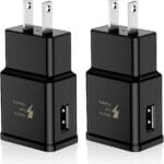 Adaptive Fast Charging Block USB Wall Charger Adapter Fits Samsung Galaxy S25/S24/S23/S22/S22 Ultra/S21/S20/S10/S9/S8/S7/Edge/Note 10 Quick Charge, Android Phone Travel Plug (2 Pack)