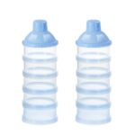 Accmor Formula Dispenser On The Go, 5 Compartments Stackable Formula Container for Travel, Baby Milk Powder Kids Snack Container, BPA Free