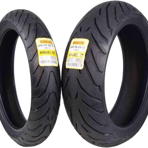 Pirelli Angel ST Motorcycle Tire Set - High Performance, Durable, and Reliable Front (120/70ZR-17 58W) and Rear (180/55ZR17 73W) Tires