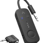 Avantree Relay - Premium Airplane Bluetooth 5.3 Adapter, Supports 2 AirPods or Headphones with aptX Adaptive, 3.5mm AUX Jack Wireless Audio Transmitter for Planes, Airline, Travel, TV
