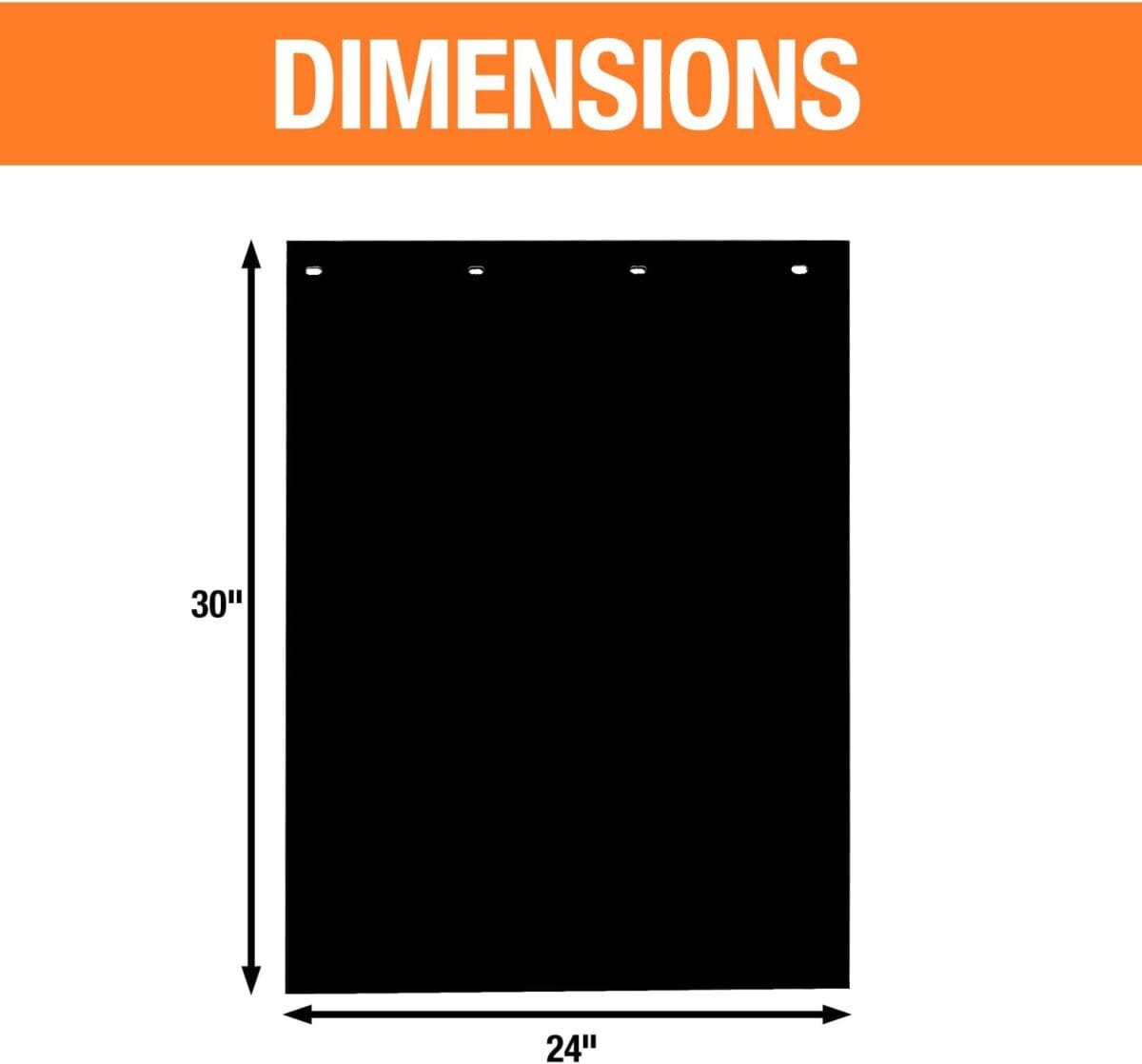 Buyers Products RC30PPB, 2 Pack, Super Durable Black Polymer Mudflaps 24×30 Inch, Mud Flaps are NOT Rubber