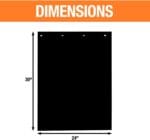Buyers Products RC30PPB, 2 Pack, Super Durable Black Polymer Mudflaps 24×30 Inch, Mud Flaps are NOT Rubber