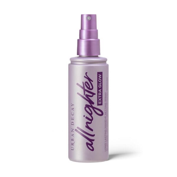 Urban Decay All Nighter Extra Glow Dewy Makeup Setting Spray for Face, Transfer-proof, Long-lasting 16 HR Wear, Hyaluronic Acid & Agave Extract, Radiant Finish, Oil-free, Paraben-free, Vegan - 4 fl oz