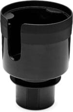 Amazon Basics Car Cup Holder Expander with Adjustable Base, Fits Large Bottles 3.4 to 3.8 in Diameter, Securely Holds Yeti, Hydro Flask and More, Black
