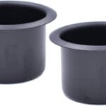 2Pcs Metal Sofa Recliner-Handles Cup Holder Insert Replacement Drink Can Holder for Sofa Boat Rv Couch Car Truck Poker Table, Black