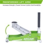 ARCAN Tools 3-Ton Quick Rise Aluminum Floor Jack with Dual Pump Pistons & Reinforced Lifting Arm (A20018_A20019)