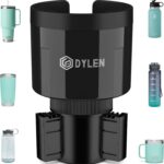 DYLEN Car Cup Holder Expander, Cup Holder Extender Adapter for Car with Expandable Insert, Compatible with Yeti 20/26/30oz, Hydroflask 32/40oz, Large Water Bottles in 3.0"-4.1"