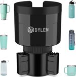 DYLEN Car Cup Holder Expander, Cup Holder Extender Adapter for Car with Expandable Insert, Compatible with Yeti 20/26/30oz, Hydroflask 32/40oz, Large Water Bottles in 3.0"-4.1"