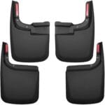 Husky Liners Front & Rear Mud Guards | Fits 2017-2024 Ford F-250/F-350 w/Single Rear Wheels & w/o OEM Fender Flares - Black, 4 Pc | 58466