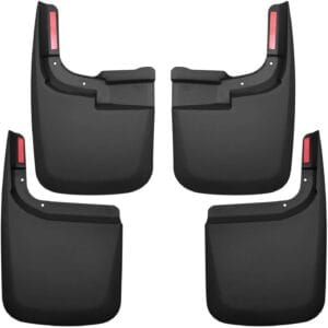 Husky Liners  Front & Rear Mud Guards | Fits 2017-2024 Ford F-250/F-350 w/Single Rear Wheels & w/o OEM Fender Flares - Black, 4 Pc | 58466