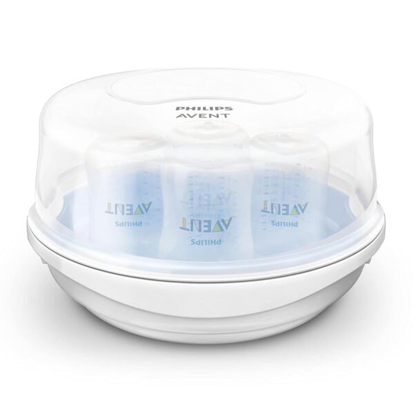 Philips AVENT Microwave Steam Sterilizer for Baby Bottles, Pacifiers, Cups and More, SCF281/05