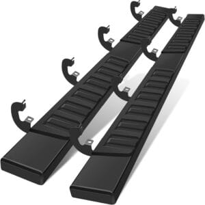 COMNOVA 6 Inches Running Boards& Steps Step Bars Compatible with 2019-2025 Chevy Silverado 1500, 2020-2025 Silverado/Sierra 2500HD 3500HD Crew Cab, A Pair Running Boards for Silverado Crew cab.