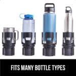 GORILLA GRIP Patent Pending Car Cup Holder Expander, Keeps Large Drink Cups Secure, Expander Fits Yeti, HydroFlask, Stanley 18 to 48oz Large Water Bottles, Coffee Mug, Adjustable Arms Insert, Black