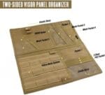Large Molle Visor Organizer, Tactical Visor Organizer, Car Sun Visor Organizer Truck Accessories for Men, Tactical Gear for Men (Khaki)