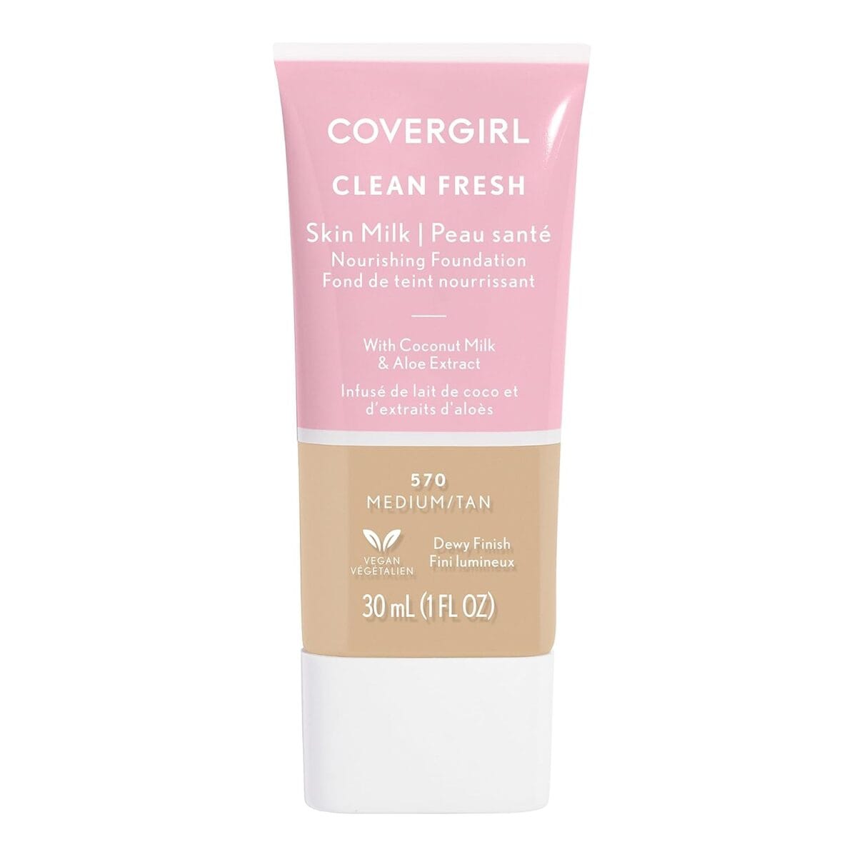 COVERGIRL, Clean Fresh Skin Milk Foundation, Medium/Tan, 1 Count (packaging may vary)