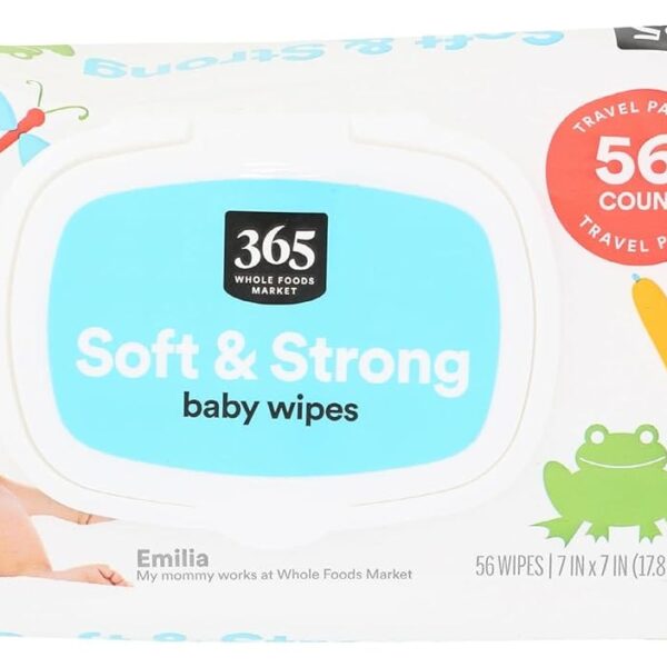 365 by Whole Foods Market, Baby Travel Wipes, 56 Count