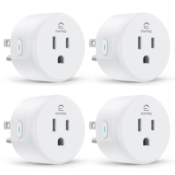 EIGHTREE Smart Plug, Smart Home WiFi Outlet Works with Alexa & Google Home, Smart Socket with Remote Control & Timer Function, 2.4GHz WiFi Only, 4 Packs