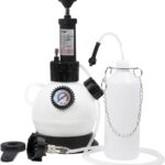 2L Manual Brake Bleeder Fluid Pump, One Man Professional Brake Bleeder Kit Suitable for Most European Brake Mast Cylinder Reservoirs