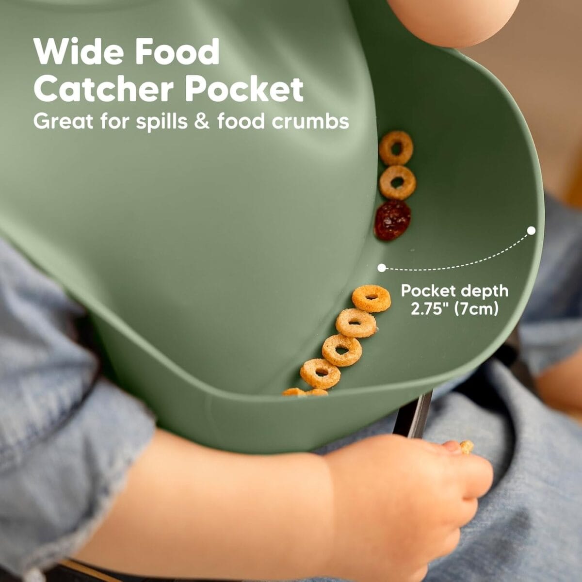 KeaBabies 2-Pack Silicone Baby Bibs for Eating – Sturdy Food-Grade Silicone Bibs for Babies Girl, Boy, Large Food Catcher, Clean & Put On Easily, Waterproof Toddler Feeding Essentials (Slate)