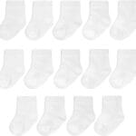 Fruit of the Loom Baby 14-Pack Grow & Fit Flex Zones Cotton Stretch Socks - Unisex, Girls, Boys