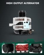 SCITOO Alternator Fit for Toyota Camry 2007-2009, Corolla 2009-2010, for Matrix 2009-2013 & for Pontiac Vibe 2009-2010 & for Scion xB, 2.4L- 12V 100Amp CW 7-Groove Pulley, OE# 11195