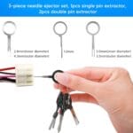 Terminal Pin Removal Tool Kit 82 Pcs Depinning Electrical Connector Pin Extractor Tool Set Wire Terminal Release for Automotive Car Household Devices