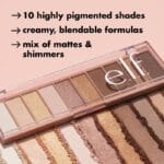 e.l.f. Perfect 10 Eyeshadow Palette, Ten Ultra-pigmented Shimmer & Matte Shades, Vegan & Cruelty-free, Nude Rose Gold (Packaging May Vary)