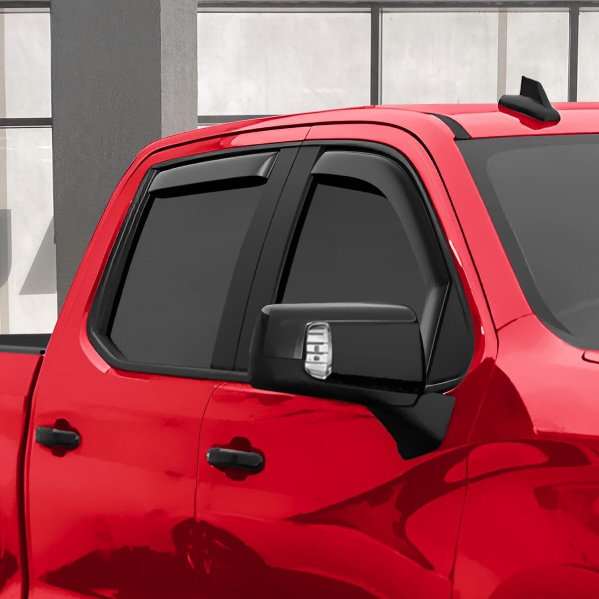 in-Channel Extra Durable Rain Guards for Chevy Silverado/GMC Sierra 1500 2019-2025 Crew Cab,Window Deflectors,Vent Visors,4pcs – 220089