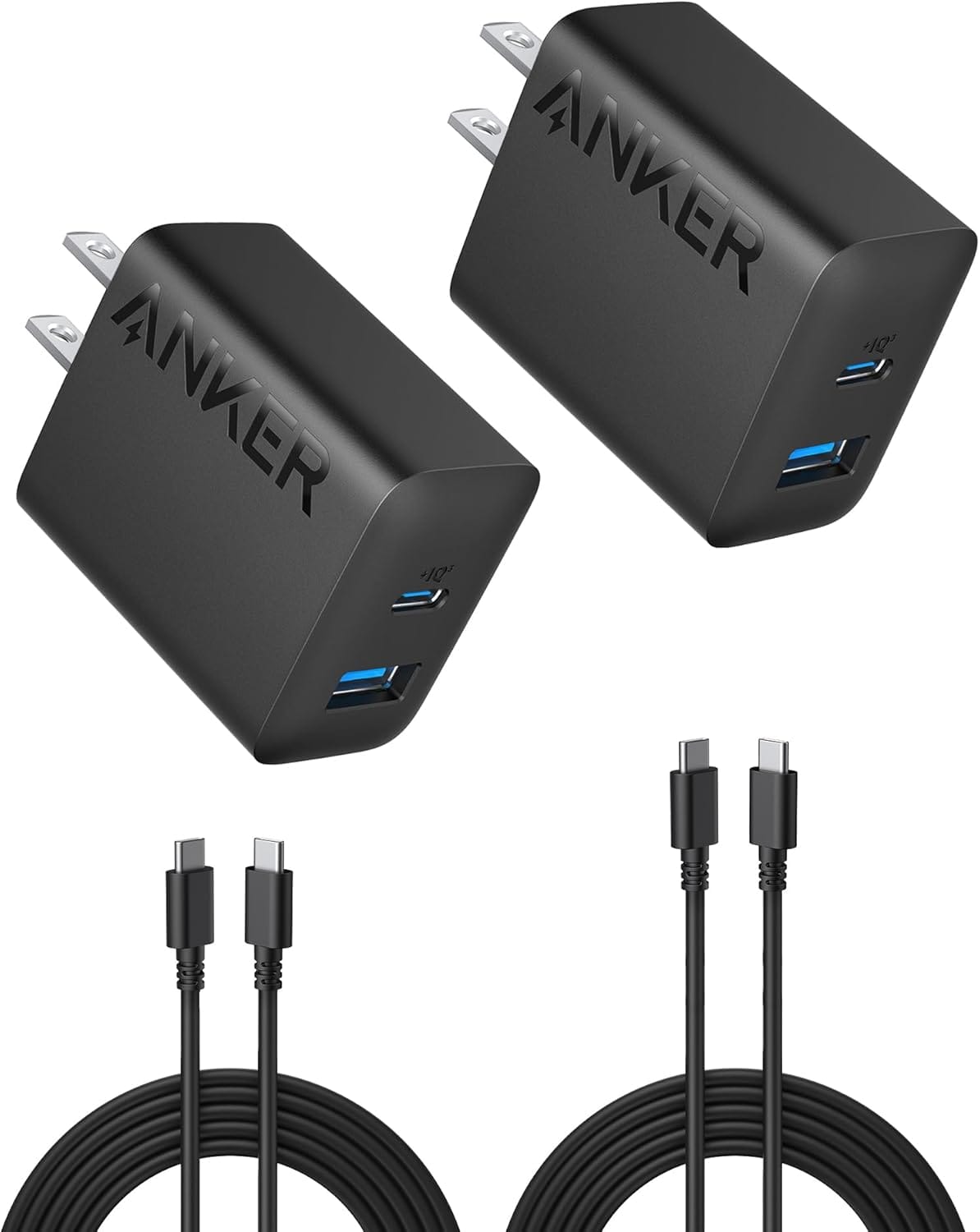 Anker IPhone 16 Charger, USB C Charger, 2 Pack 20W Dual Port USB C Charger Block For IPhone 16 / 15 / 14 And More (2 Pack 5 Ft USB C Cable Included) Anker iPhone 16 Charger, USB C Charger, 2-Pack 20W Dual Port USB C Charger Block for iPhone 16 / 15 / 14 and More (2-Pack 5 ft USB C Cable Included)