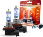 SYLVANIA - H11 SilverStar Ultra - High Performance Halogen Headlight Bulb, Low Beam and Fog Replacement Bulb, Brightest Downroad with Whiter Light, Tri-Band Technology (Contains 2 Bulbs)