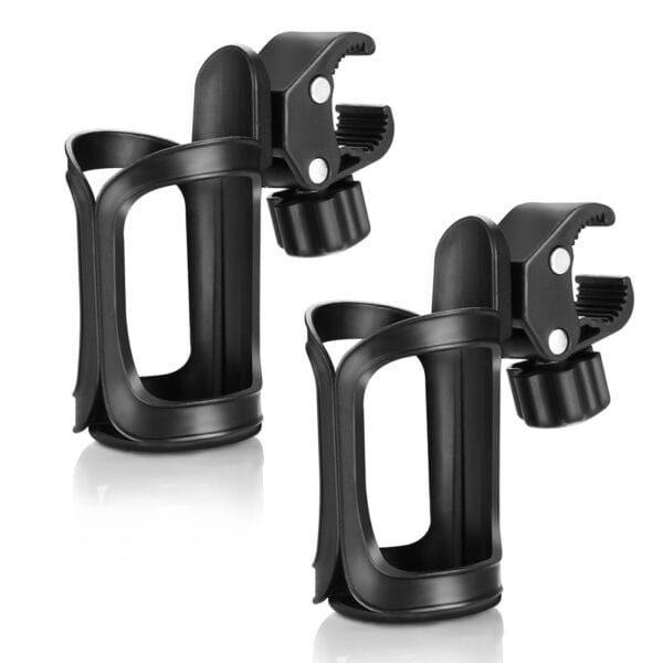 Accmor Stroller Cup Holder, Universal Cup Holder for Uppababy, Nuna, Doona Strollers, 360  Rotatable Bottle Holder for Stroller, Bike, Wheelchair, Walker, Scooter