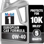 Mobil 1 FS European Car Formula Full Synthetic Motor Oil 0W-40, 5 Quart